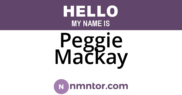 Peggie Mackay