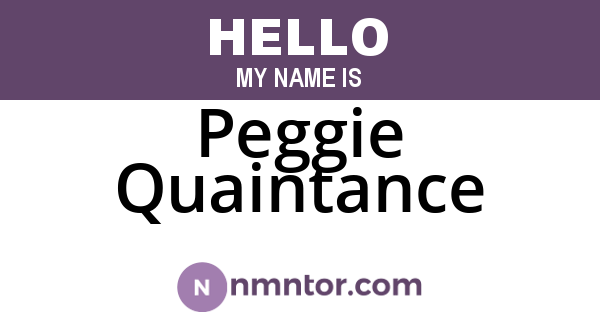 Peggie Quaintance
