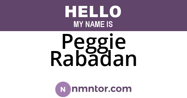 Peggie Rabadan