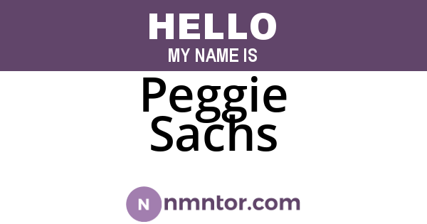 Peggie Sachs