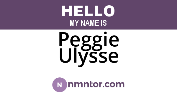 Peggie Ulysse