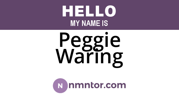 Peggie Waring