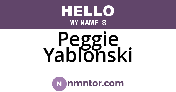 Peggie Yablonski