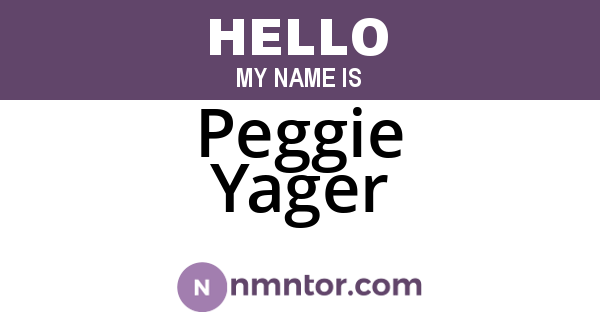 Peggie Yager