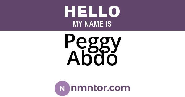 Peggy Abdo