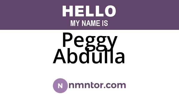 Peggy Abdulla