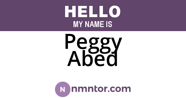 Peggy Abed