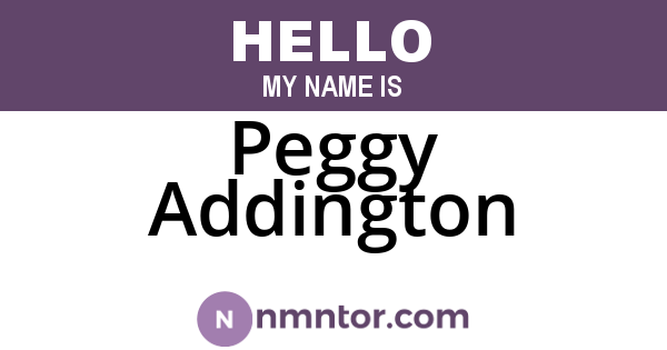 Peggy Addington