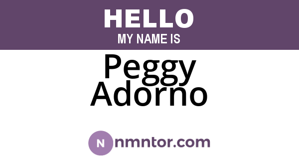 Peggy Adorno