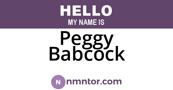 Peggy Babcock