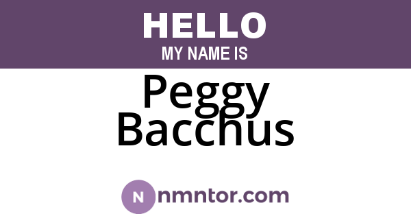 Peggy Bacchus