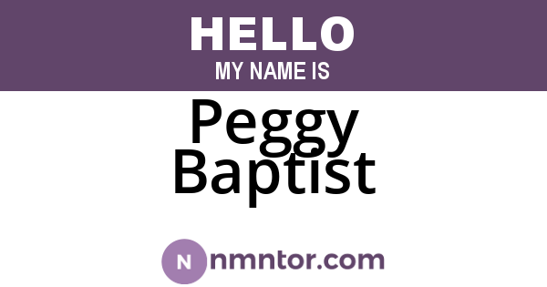 Peggy Baptist