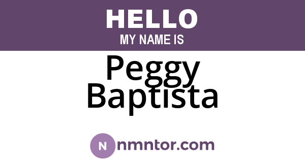 Peggy Baptista