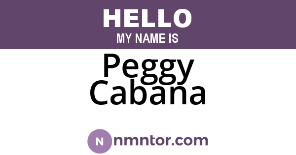 Peggy Cabana