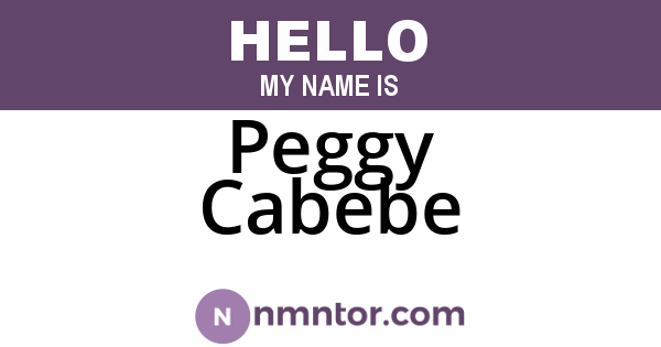 Peggy Cabebe