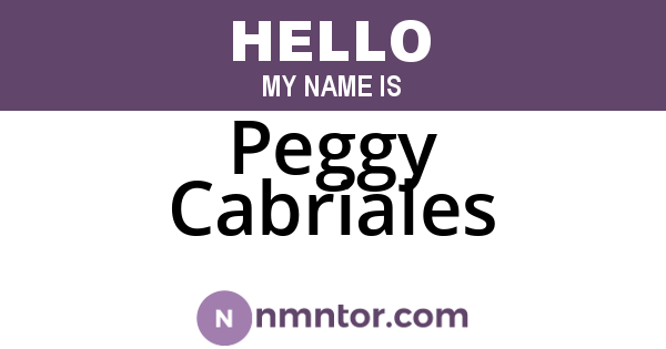 Peggy Cabriales