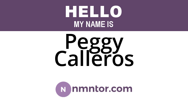 Peggy Calleros