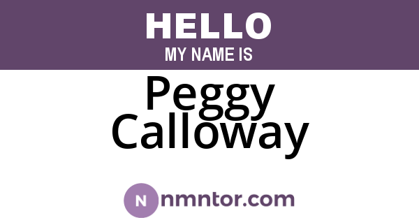 Peggy Calloway
