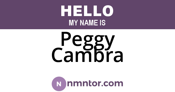 Peggy Cambra