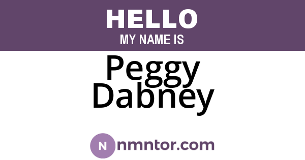 Peggy Dabney