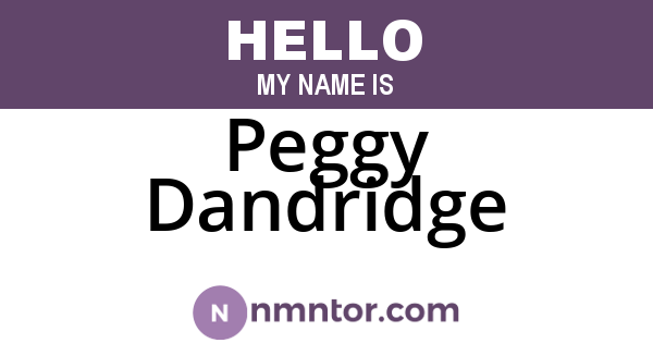 Peggy Dandridge