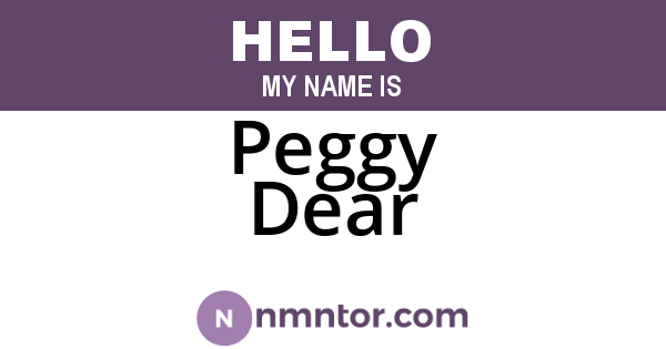 Peggy Dear