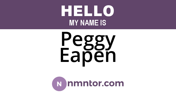 Peggy Eapen