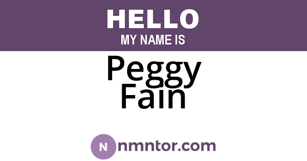 Peggy Fain