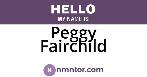 Peggy Fairchild