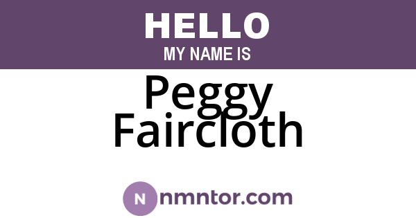 Peggy Faircloth