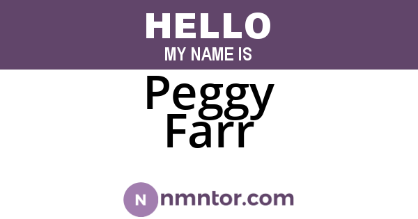 Peggy Farr
