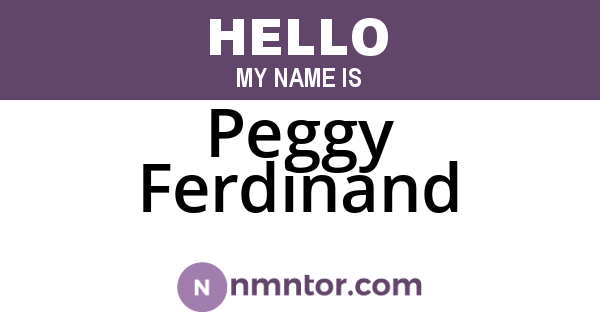 Peggy Ferdinand