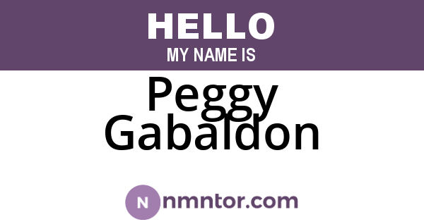 Peggy Gabaldon