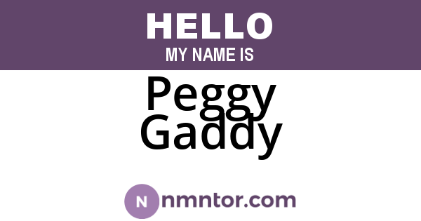 Peggy Gaddy