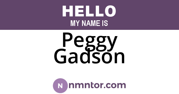 Peggy Gadson