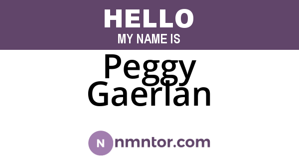 Peggy Gaerlan
