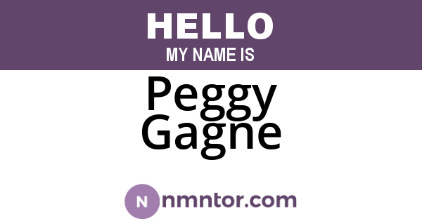 Peggy Gagne