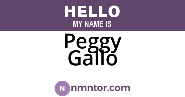 Peggy Gallo