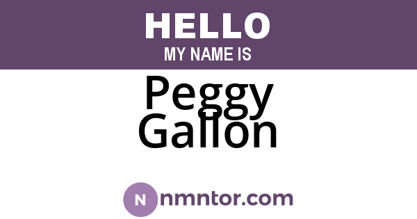 Peggy Gallon