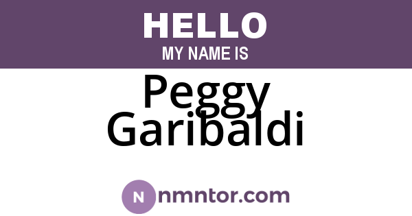 Peggy Garibaldi