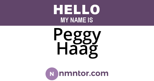 Peggy Haag