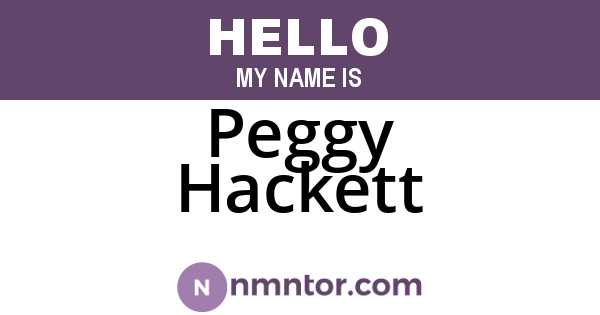 Peggy Hackett