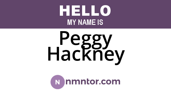 Peggy Hackney