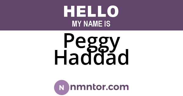 Peggy Haddad