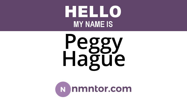 Peggy Hague