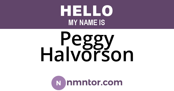 Peggy Halvorson