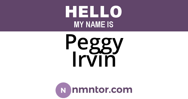 Peggy Irvin