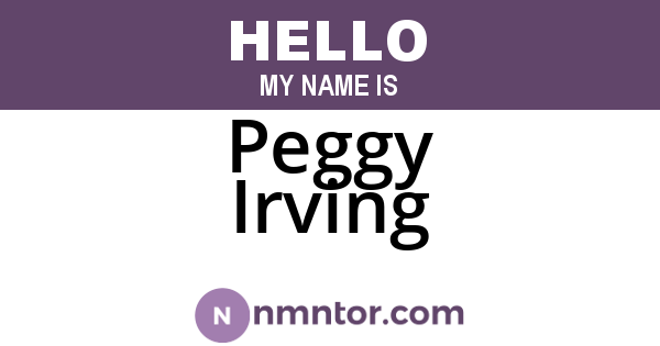 Peggy Irving