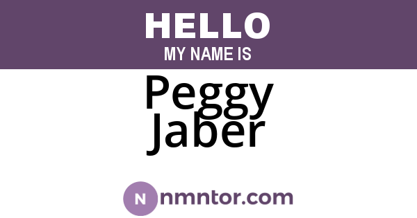Peggy Jaber