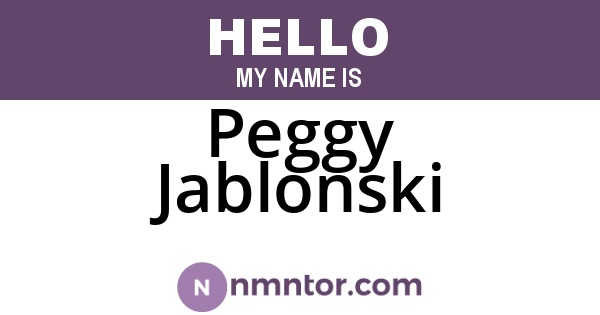 Peggy Jablonski